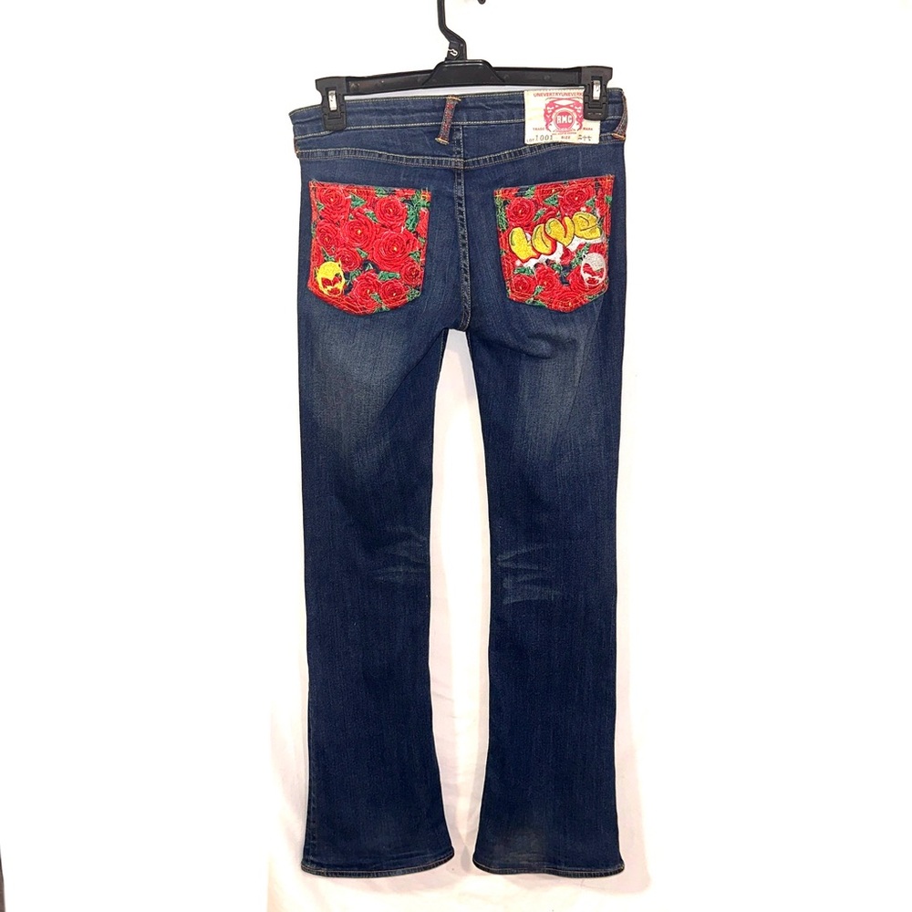 Red Monkey Martin Ksohoh Jeans Size 27 Selvage Rose Embroidered